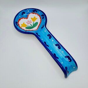 Made in Italy Hand Painted Large Spoon Rest in Vibrant Colors